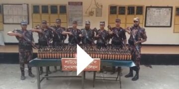 তাহিরপুরে আবারো ভারতীয় মদ জব্দ